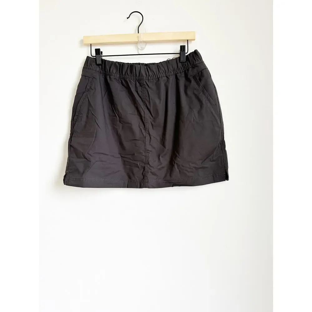 NWT prAna CHARCOAL GRAY DOUBLE PEAK SKORT SKIRT 14